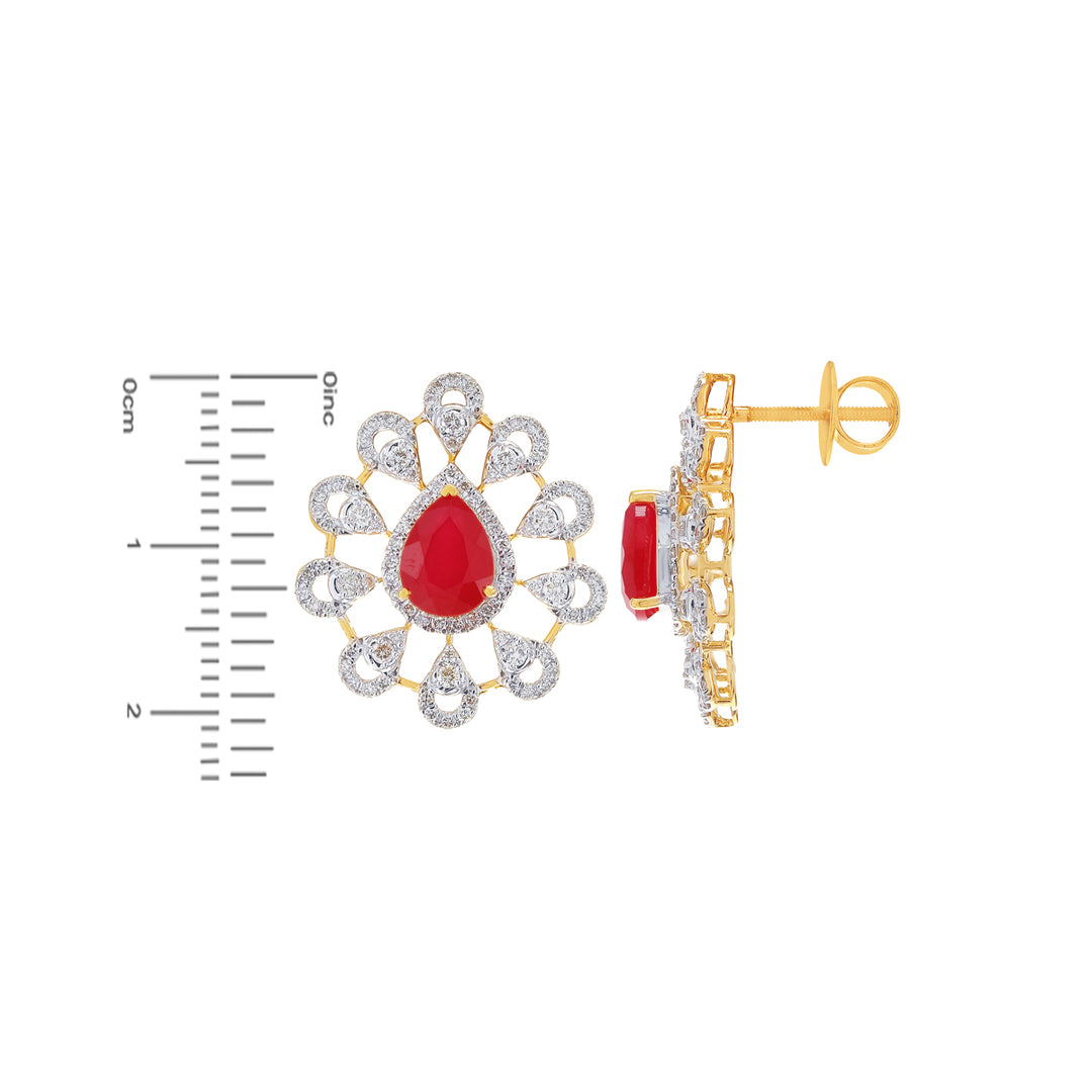 3.49Ct VS-SI/HI Diamond Choker Set With Gemstones in 18K Gold