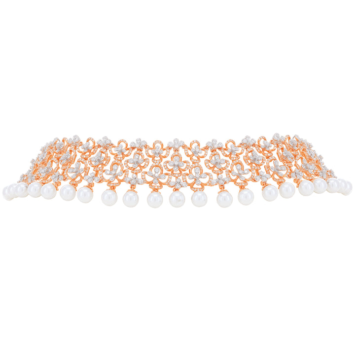 6.38Ct VVS/FG Diamond Choker Set in 18K Rose Gold