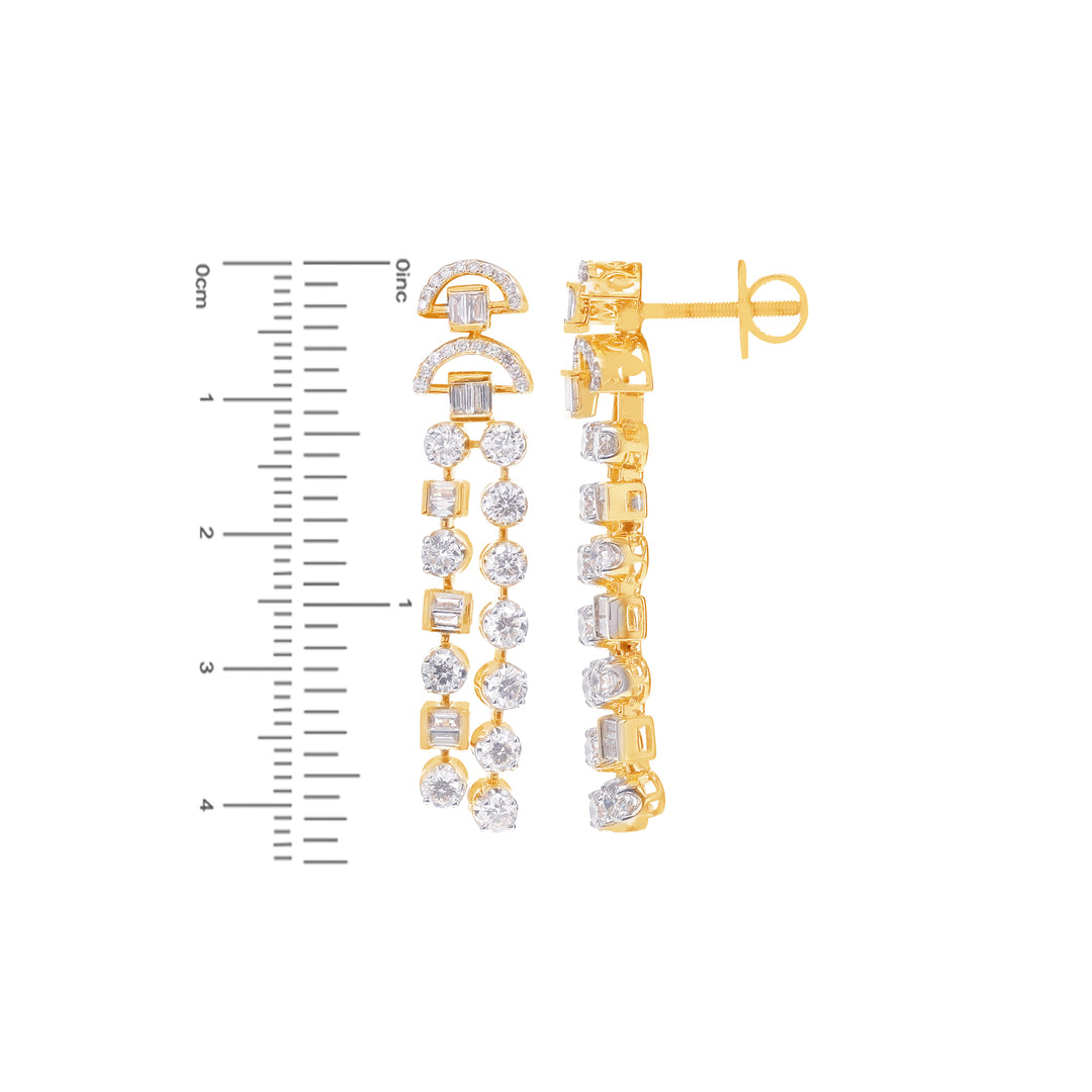 8.31Ct VS/GHI Diamond Necklace Set in 18K Gold