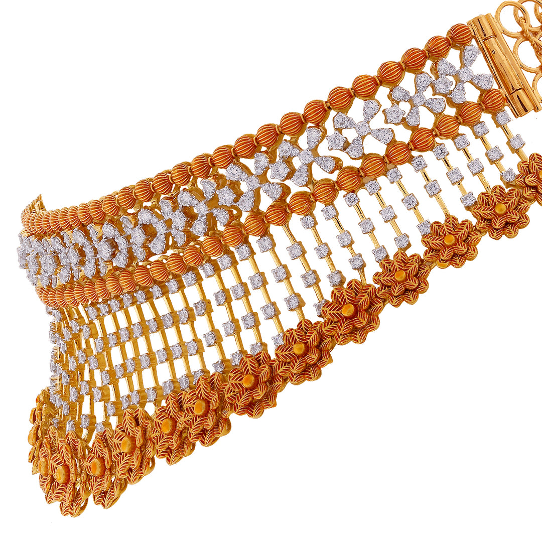 11.06Ct VVS/GH Diamond Choker Set in 18K Gold