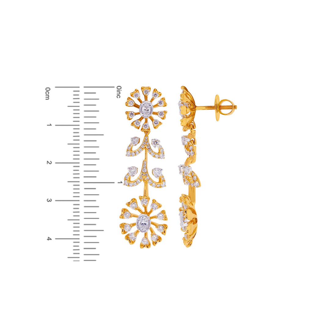 11.23Ct VVS/FG Diamond Necklace Set in 18K Gold