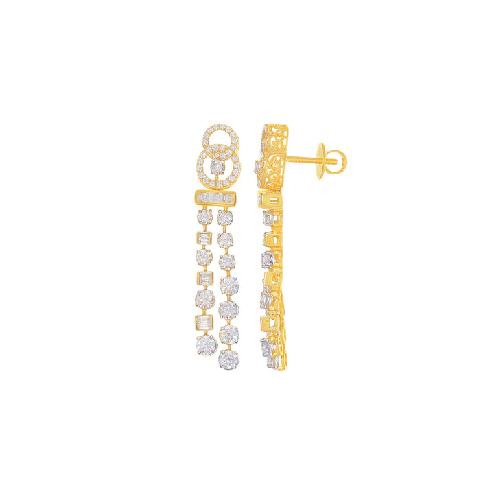 14.72 Ct VVS/FG Diamond Necklace Set in 18K Gold