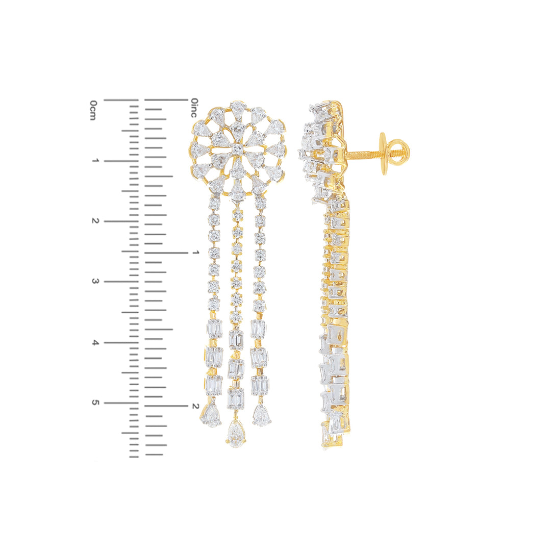 15.21Ct VVS/FG Diamond Necklace Set in 18K Gold