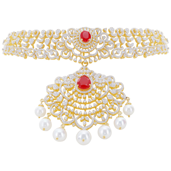 15.16Ct VVS/EF Diamond Choker With Changeable Gemstones in 18K Gold