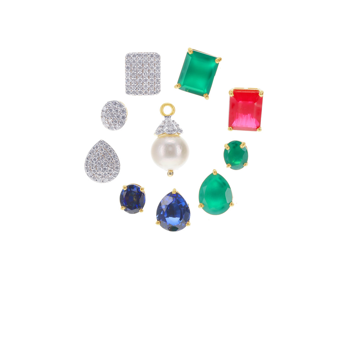 15.16Ct VVS/EF Diamond Choker With Changeable Gemstones in 18K Gold