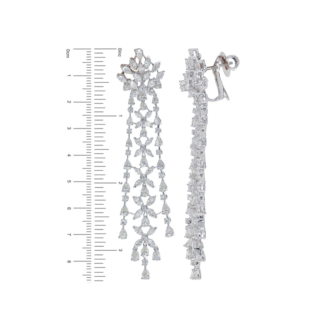 53.82Ct VVS/GH Diamond Necklace Set in 18K White Gold