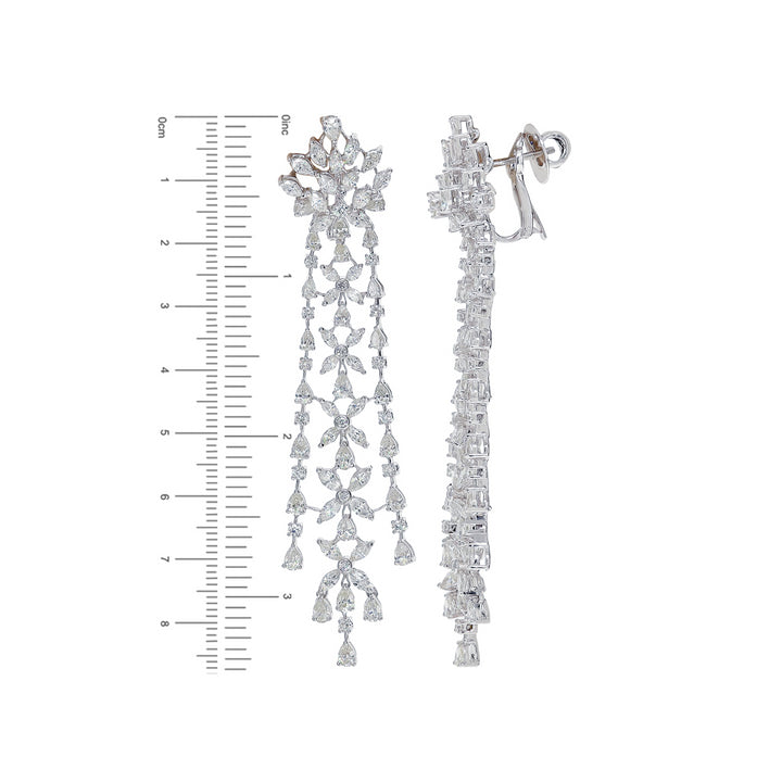 53.82Ct VVS/GH Diamond Necklace Set in 18K White Gold