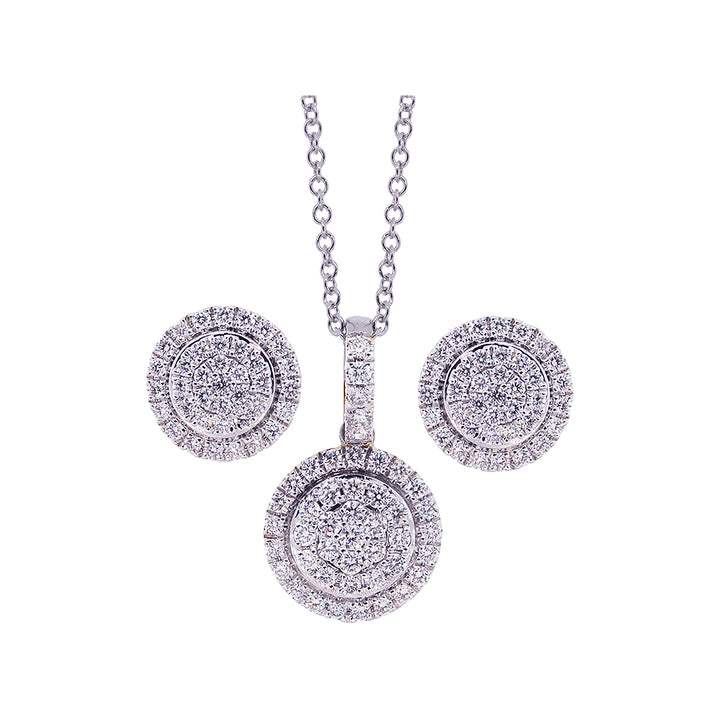 0.85Ct VVS/FG Diamond Pendant Set in 18K White Gold