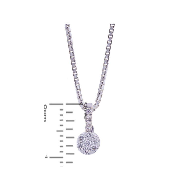 0.84Ct VVS/FG Diamond Pendant Set in 18K White Gold
