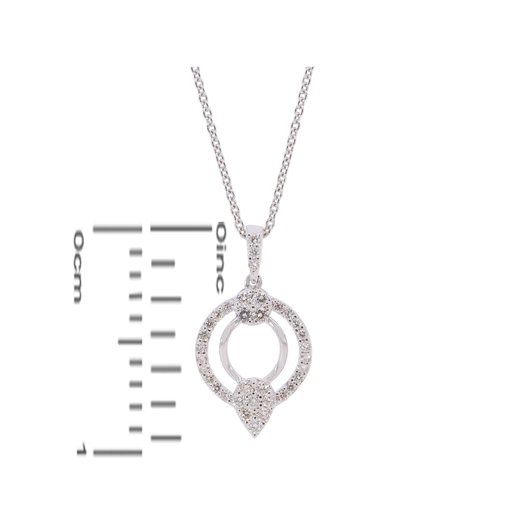 0.89Ct VVS/FG Diamond Pendant Set in 18K White Gold