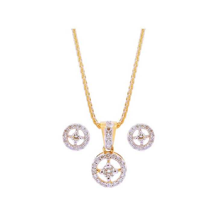 0.84Ct VVS/FG Diamond Pendant Set in 18K Gold