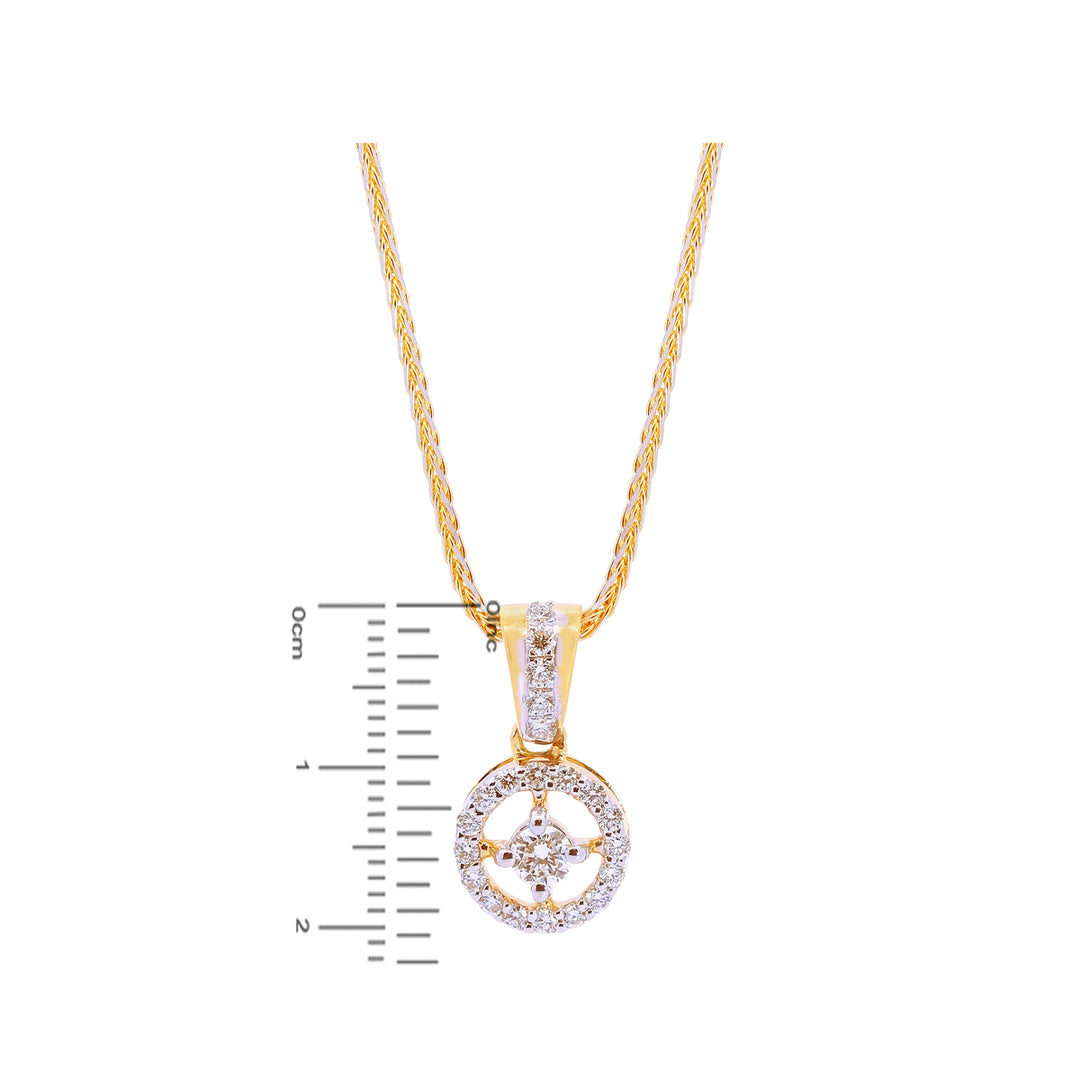 0.84Ct VVS/FG Diamond Pendant Set in 18K Gold
