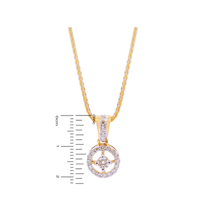 0.84Ct VVS/FG Diamond Pendant Set in 18K Gold