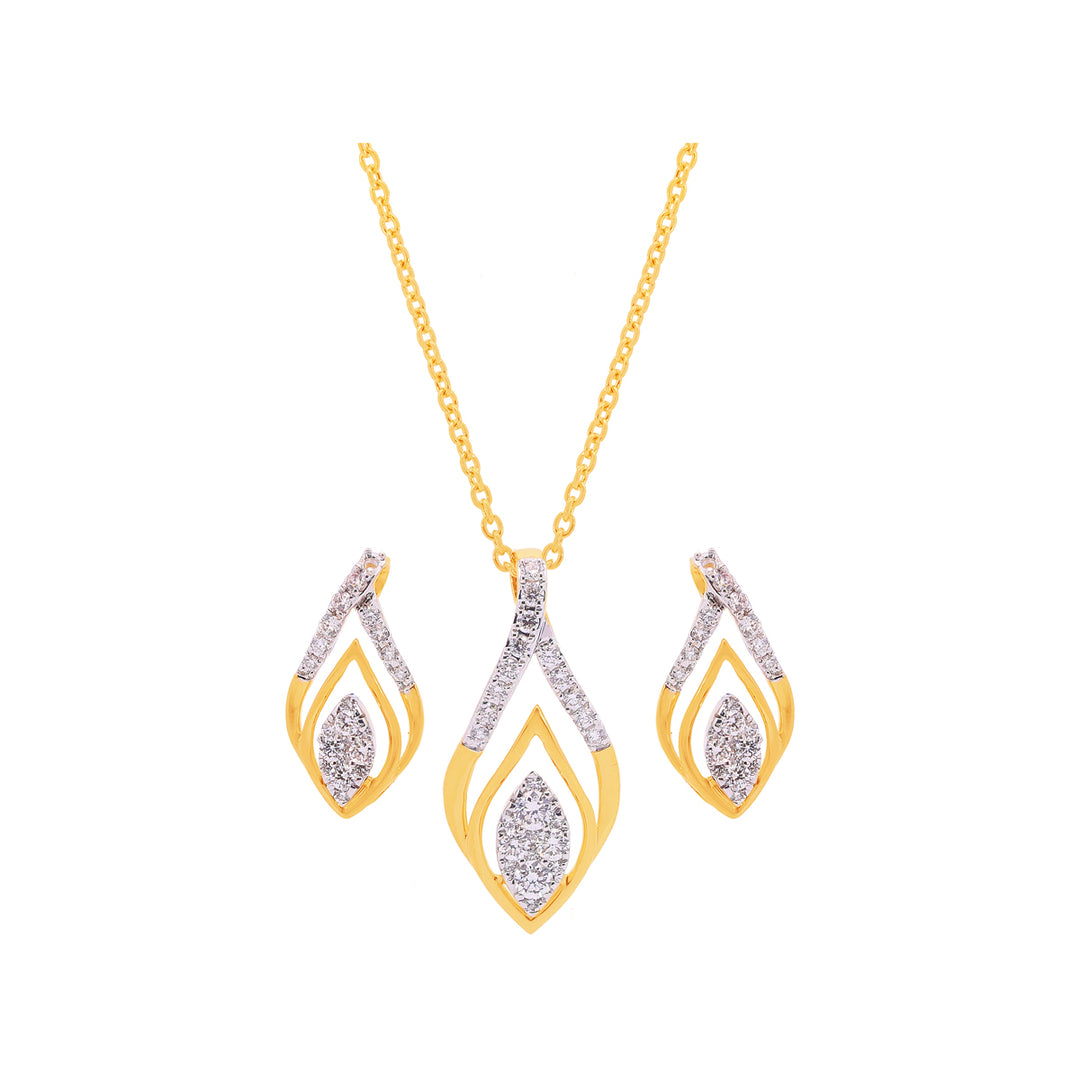 0.97Ct VVS/FG Diamond Pendant Set in 18K Gold