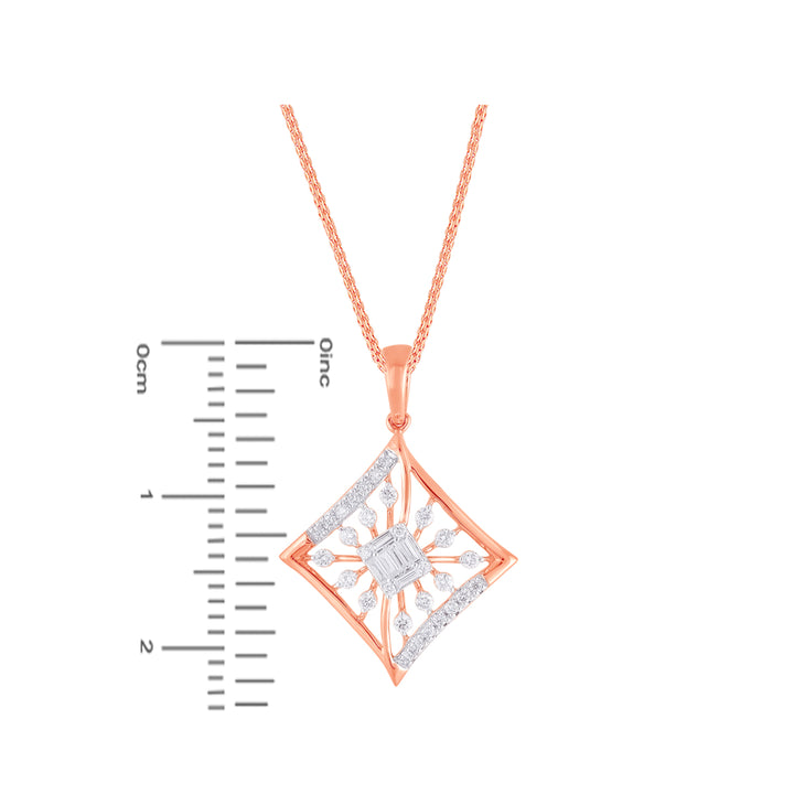 0.92Ct VVS/FG Diamond Pendant Set in 18K Rose Gold