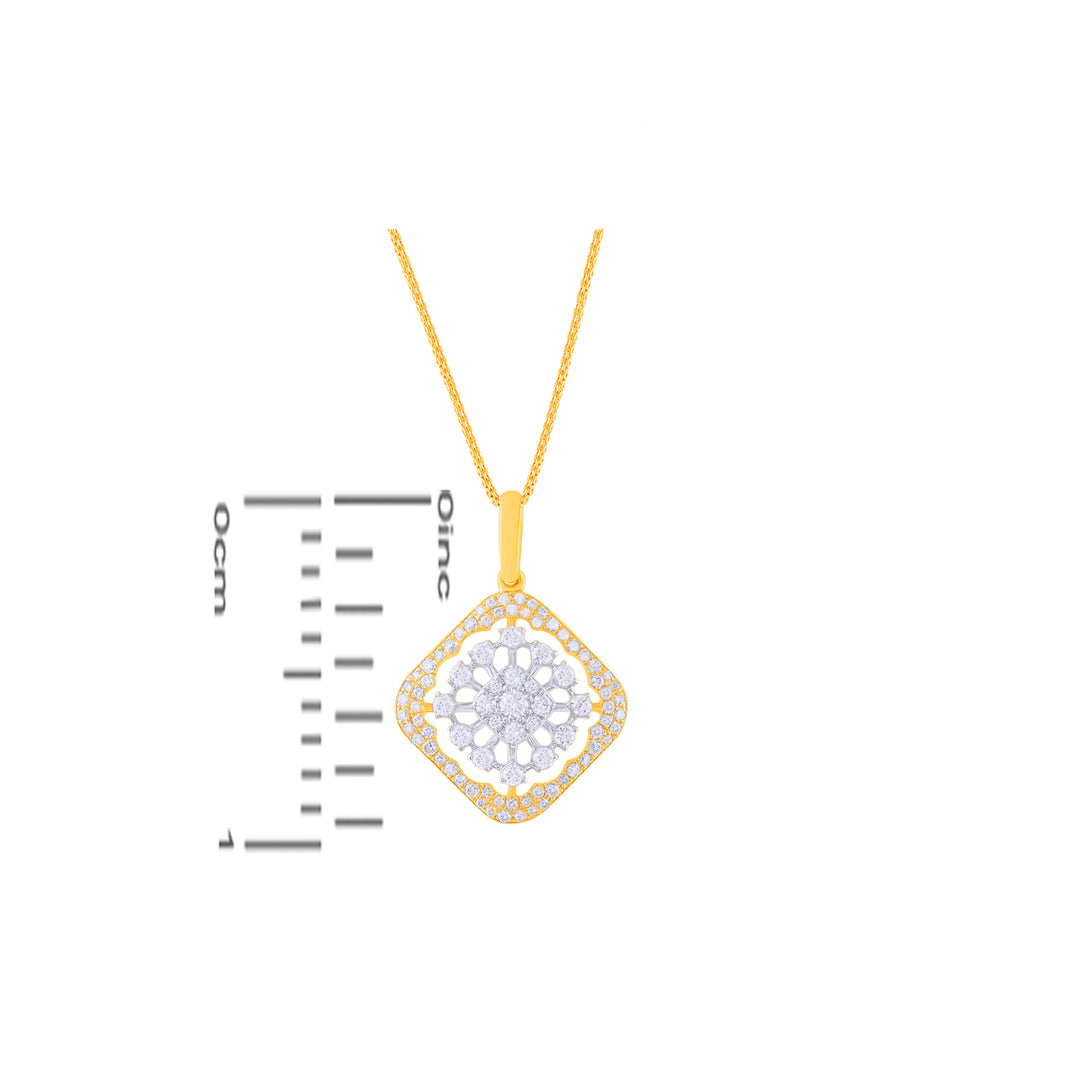 0.90Ct VVS/FG Diamond Pendant Set in 18K Gold