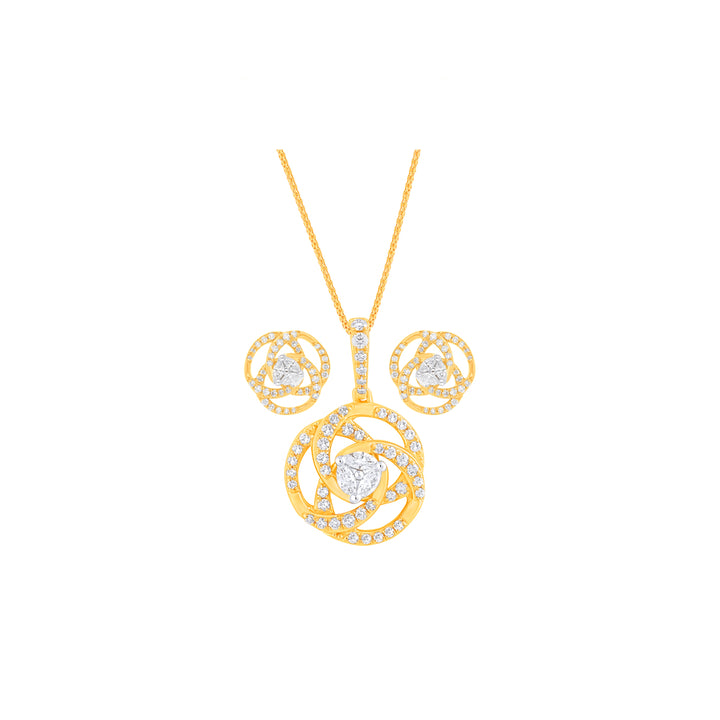 0.81Ct VVS/FG Diamond Pendant Set in 18K Gold