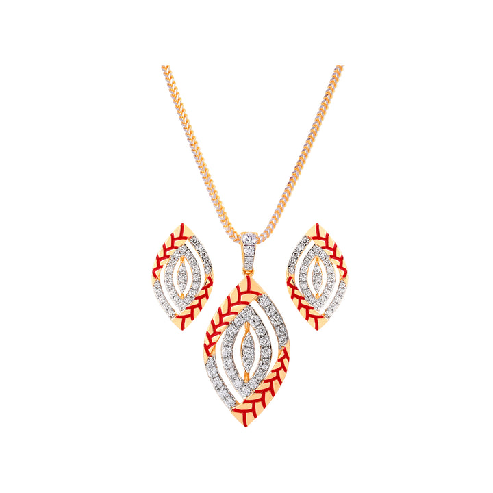 0.75Ct VVS/FG Diamond Pendant Set With Gemstones in 18K Gold