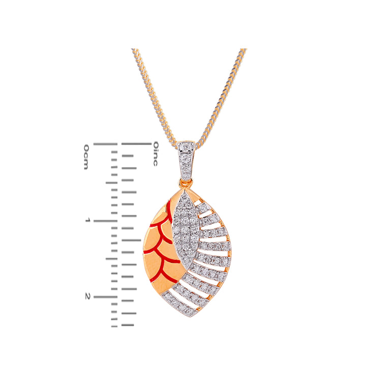 0.60Ct VVS/FG Diamond Pendant Set With Gemstones in 18K Gold