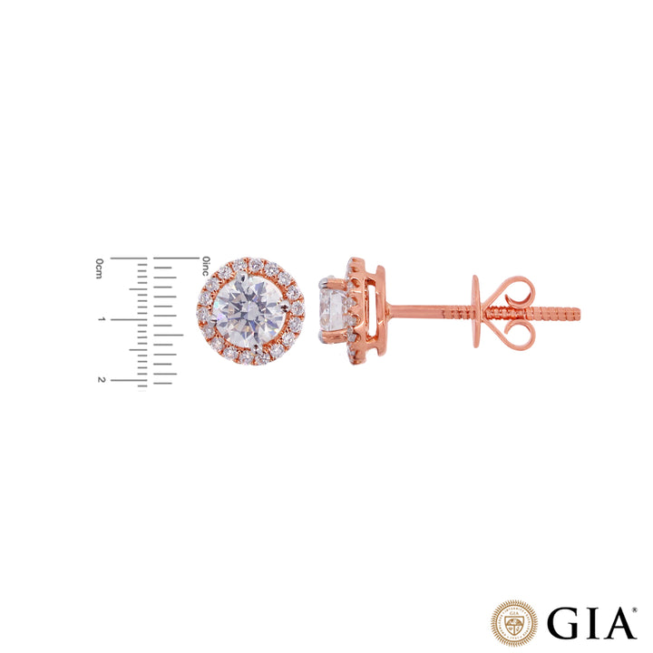 1.67CTW VS2/G GIA Certified Diamond Pendant Set in 18K Rose Gold