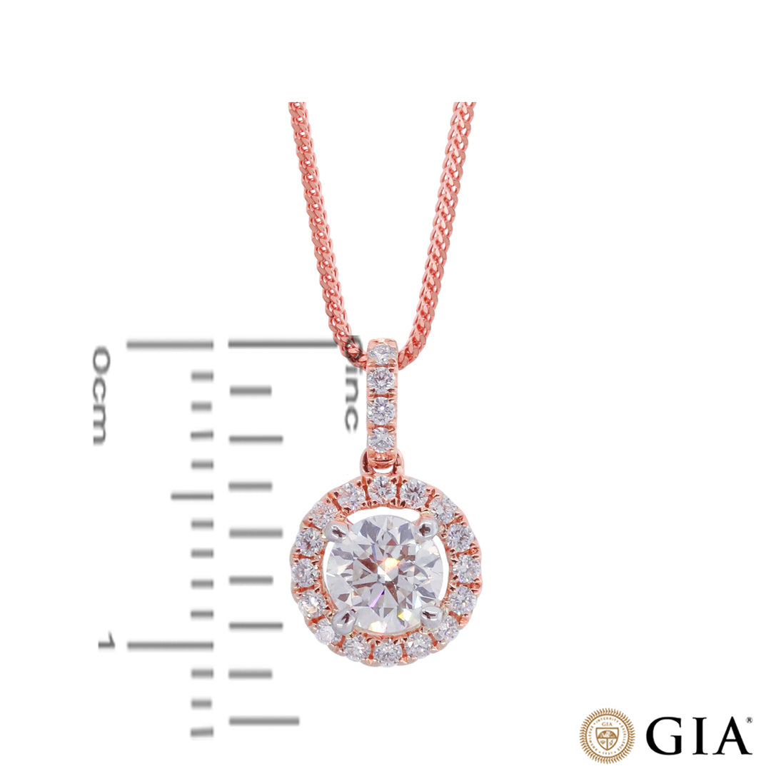2.32CTW VS2/G GIA Certified Diamond Pendant Set in 18K Rose Gold