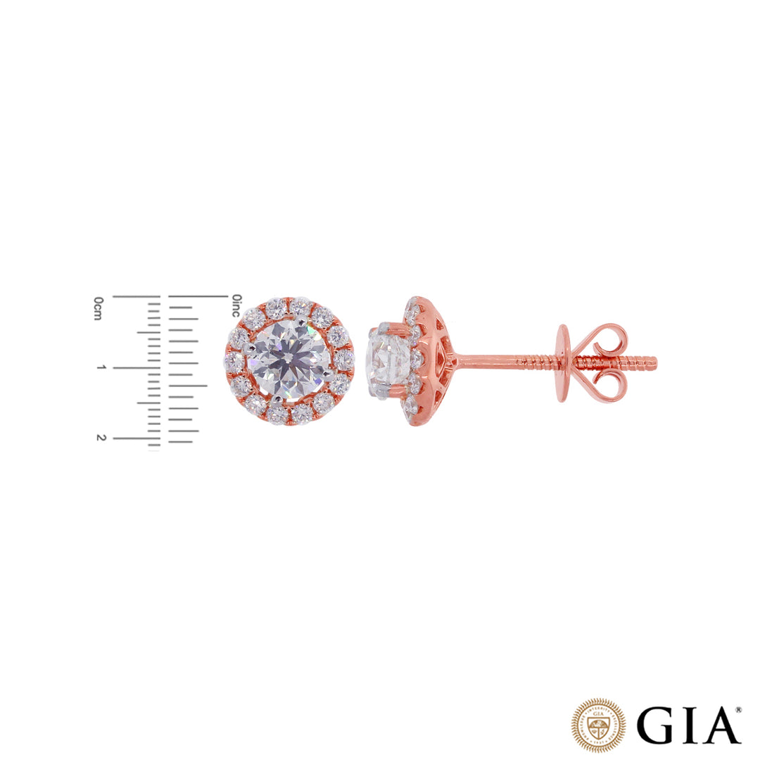 2.32CTW VS2/G GIA Certified Diamond Pendant Set in 18K Rose Gold