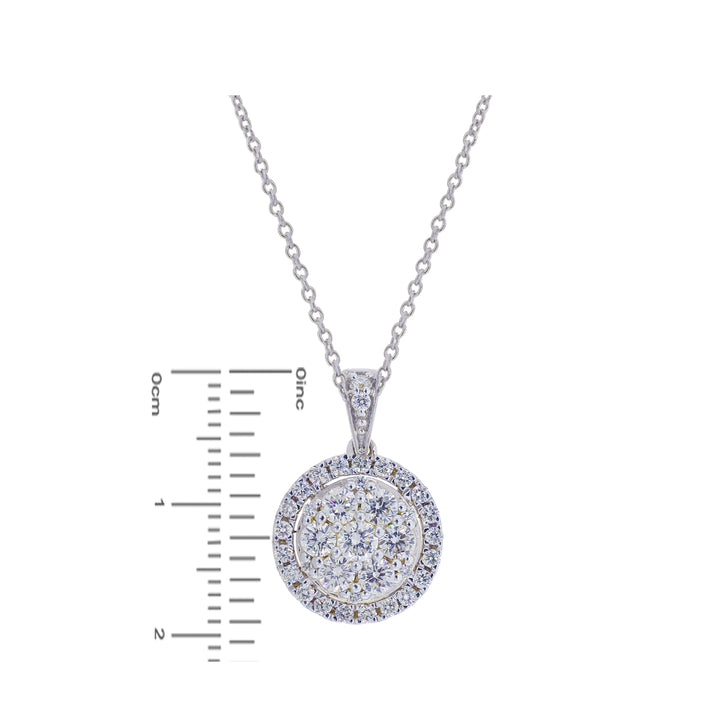 1.42Ct VVS/FG Diamond Pendant Set in 18K White Gold