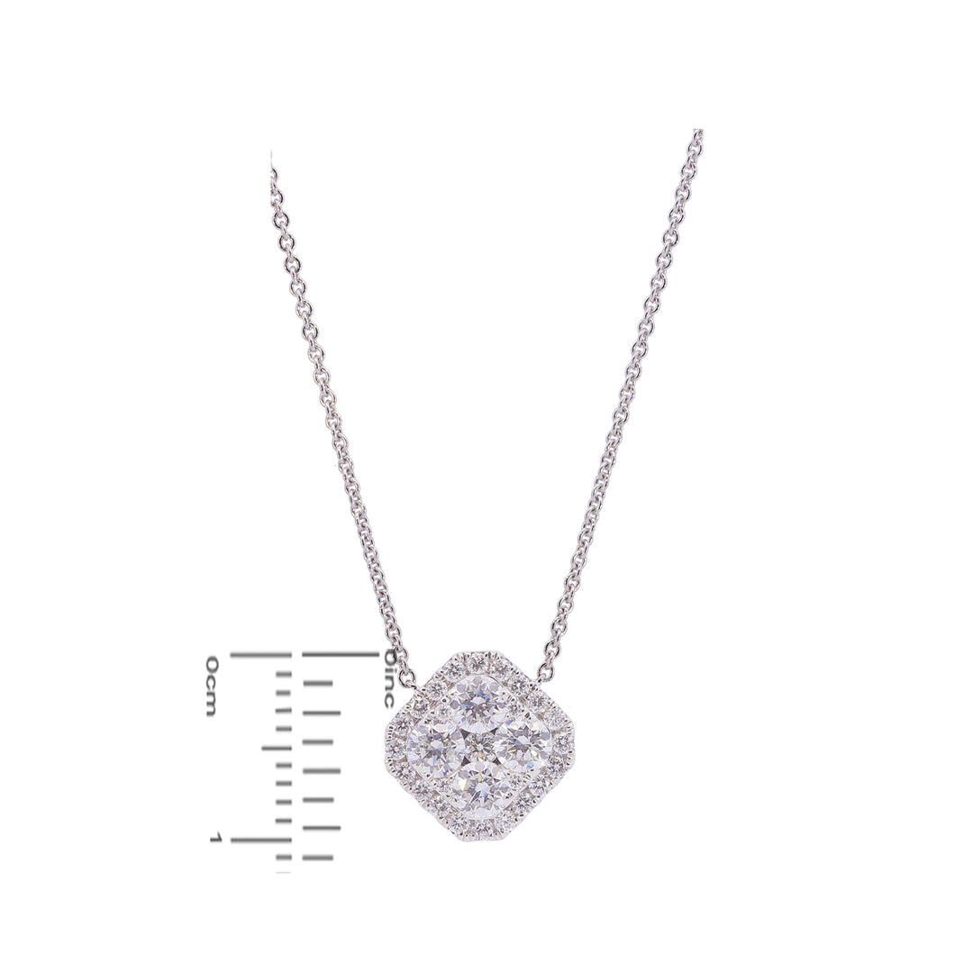 2.93 Ct VS/GH Diamond Pendant Set in 18K White Gold