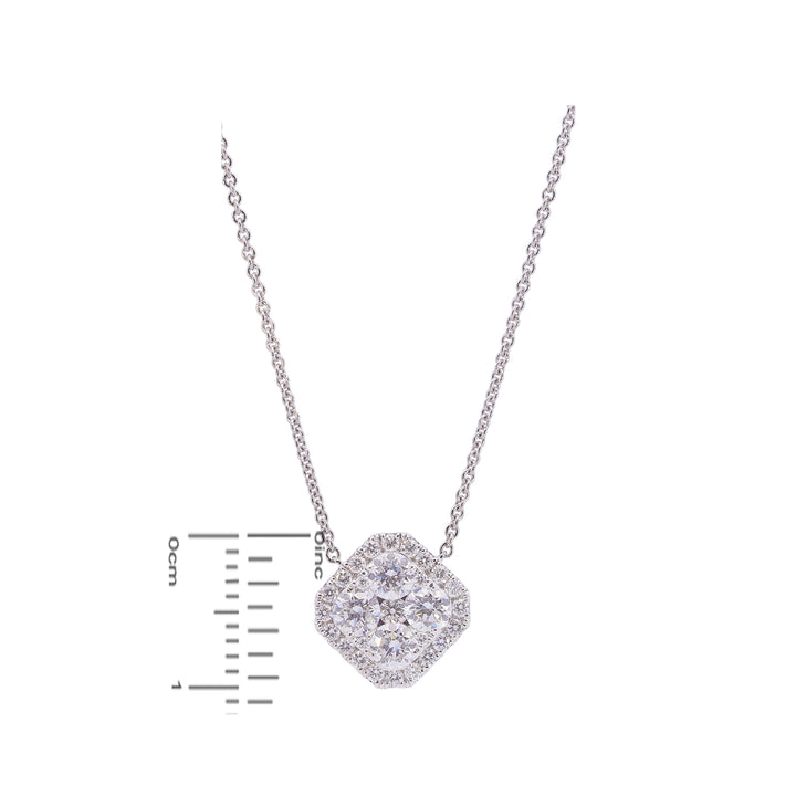 2.93 Ct VS/GH Diamond Pendant Set in 18K White Gold