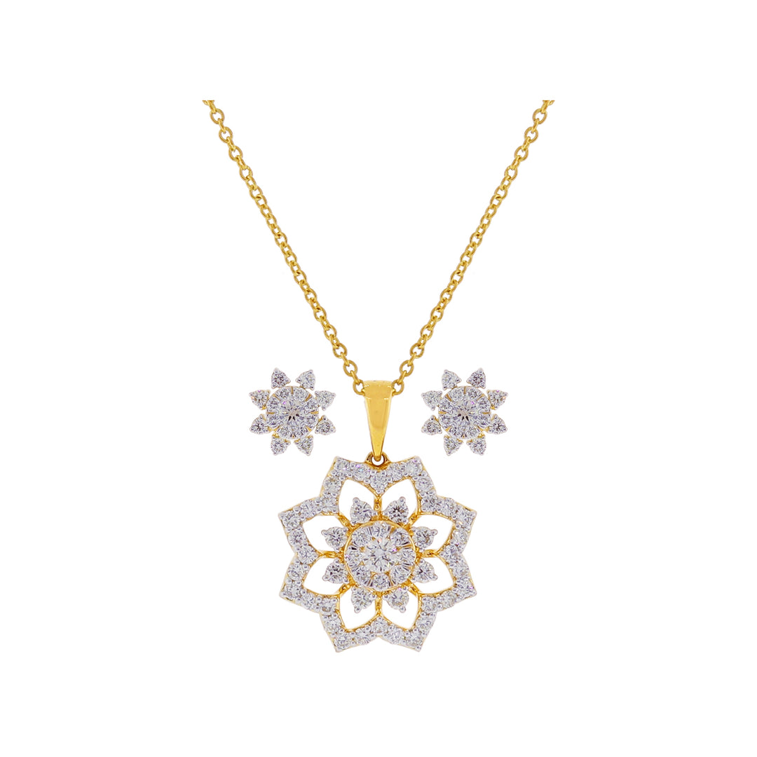 1.58Ct VVS/FG Diamond Pendant Set in 18K Gold