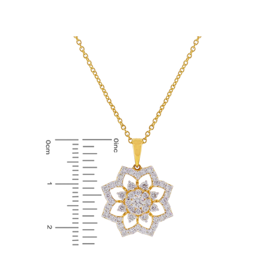 1.58Ct VVS/FG Diamond Pendant Set in 18K Gold