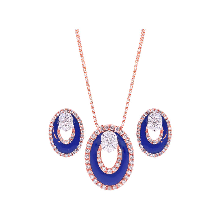 1.24Ct VVS/FG Diamond Pendant Set in 18K Rose Gold