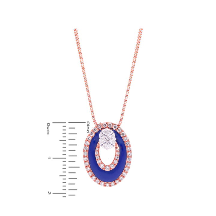 1.24Ct VVS/FG Diamond Pendant Set in 18K Rose Gold