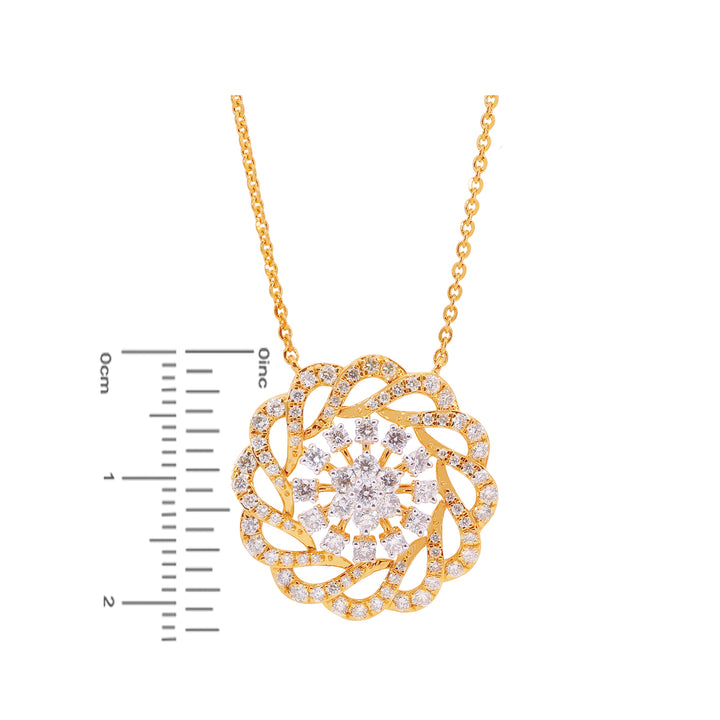 2.91Ct VS/GHI Diamond Pendant Set in 18K Gold