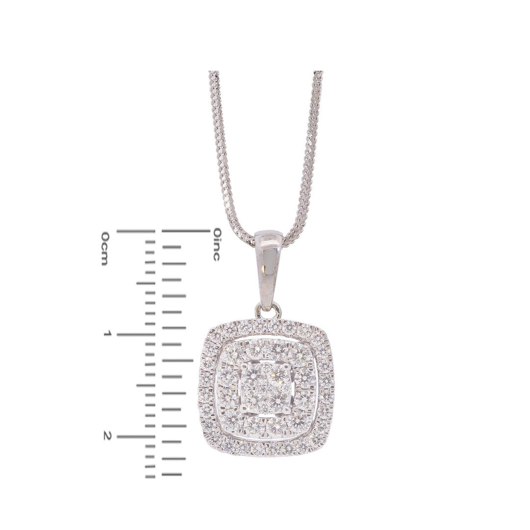 2.32Ct VVS/FG Diamond Pendant Set in 18K White Gold