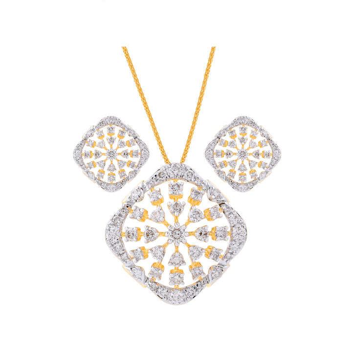 2.06Ct VS/GHI Diamond Pendant Set in 18K Gold