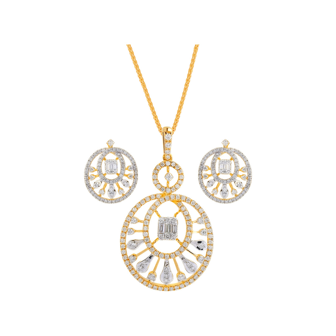 1.32Ct VVS/FG Diamond Pendant Set in 18K Gold