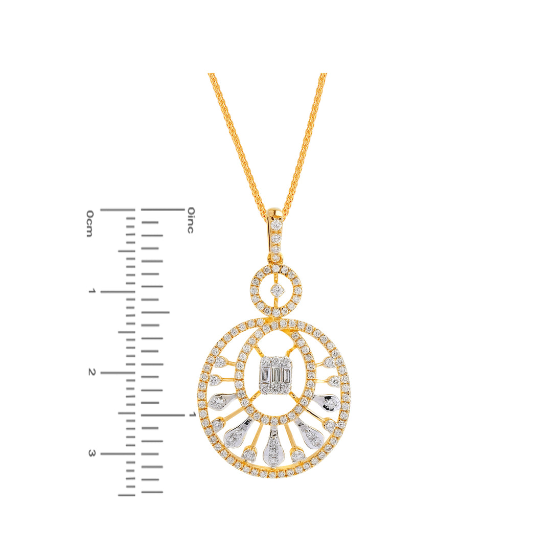 1.32Ct VVS/FG Diamond Pendant Set in 18K Gold