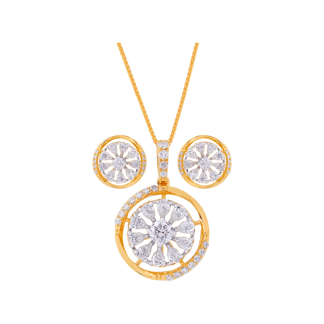1.55Ct VVS/FG Diamond Pendant Set in 18K Gold