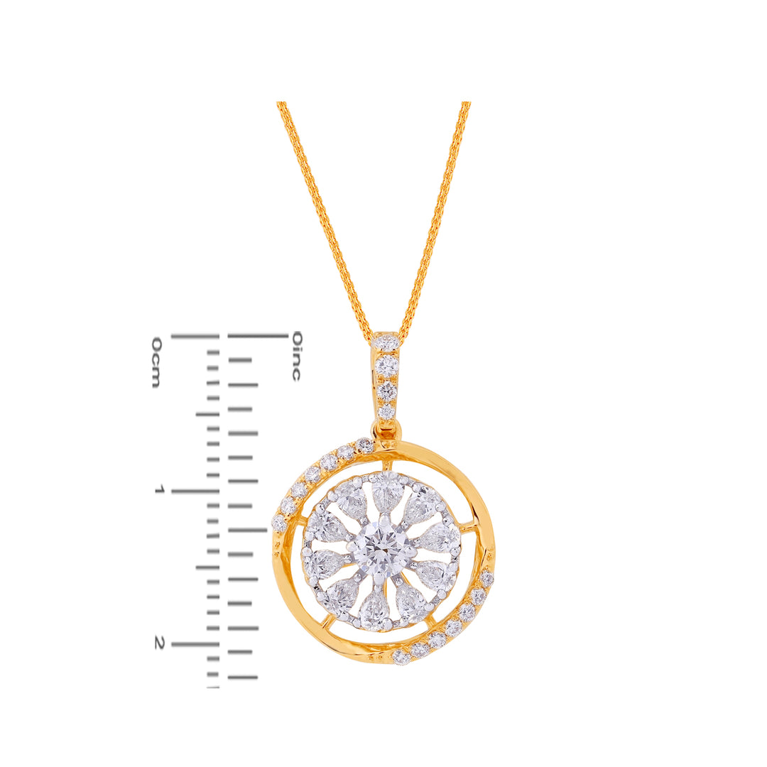 1.55Ct VVS/FG Diamond Pendant Set in 18K Gold