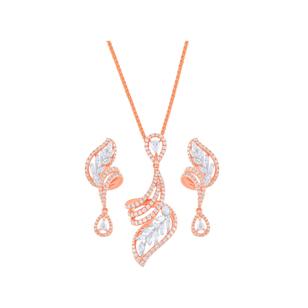 1.57Ct VVS/FG Diamond Pendant Set in 18K Rose Gold