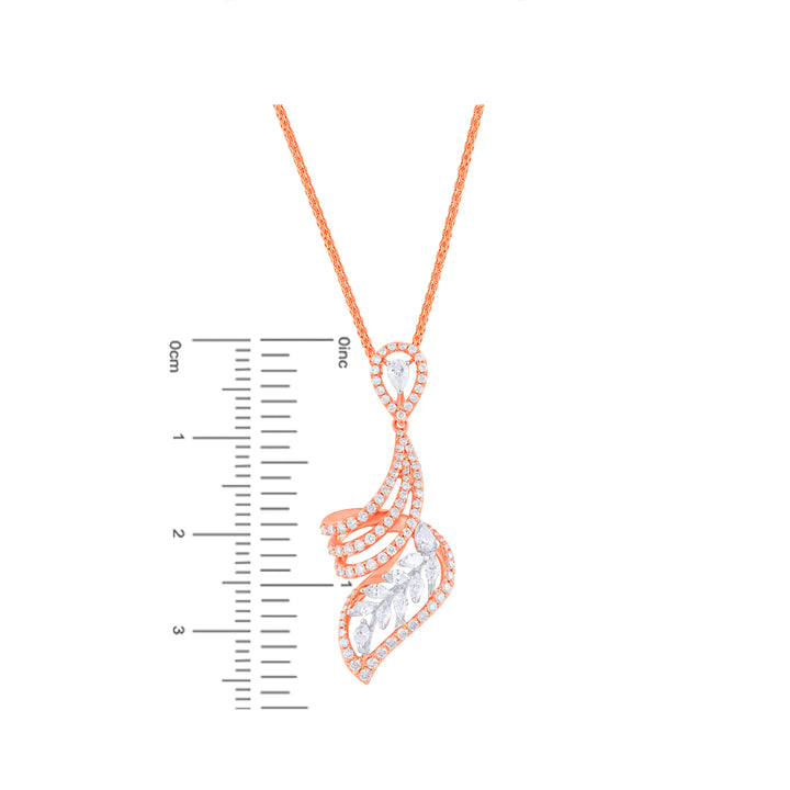 1.57Ct VVS/FG Diamond Pendant Set in 18K Rose Gold