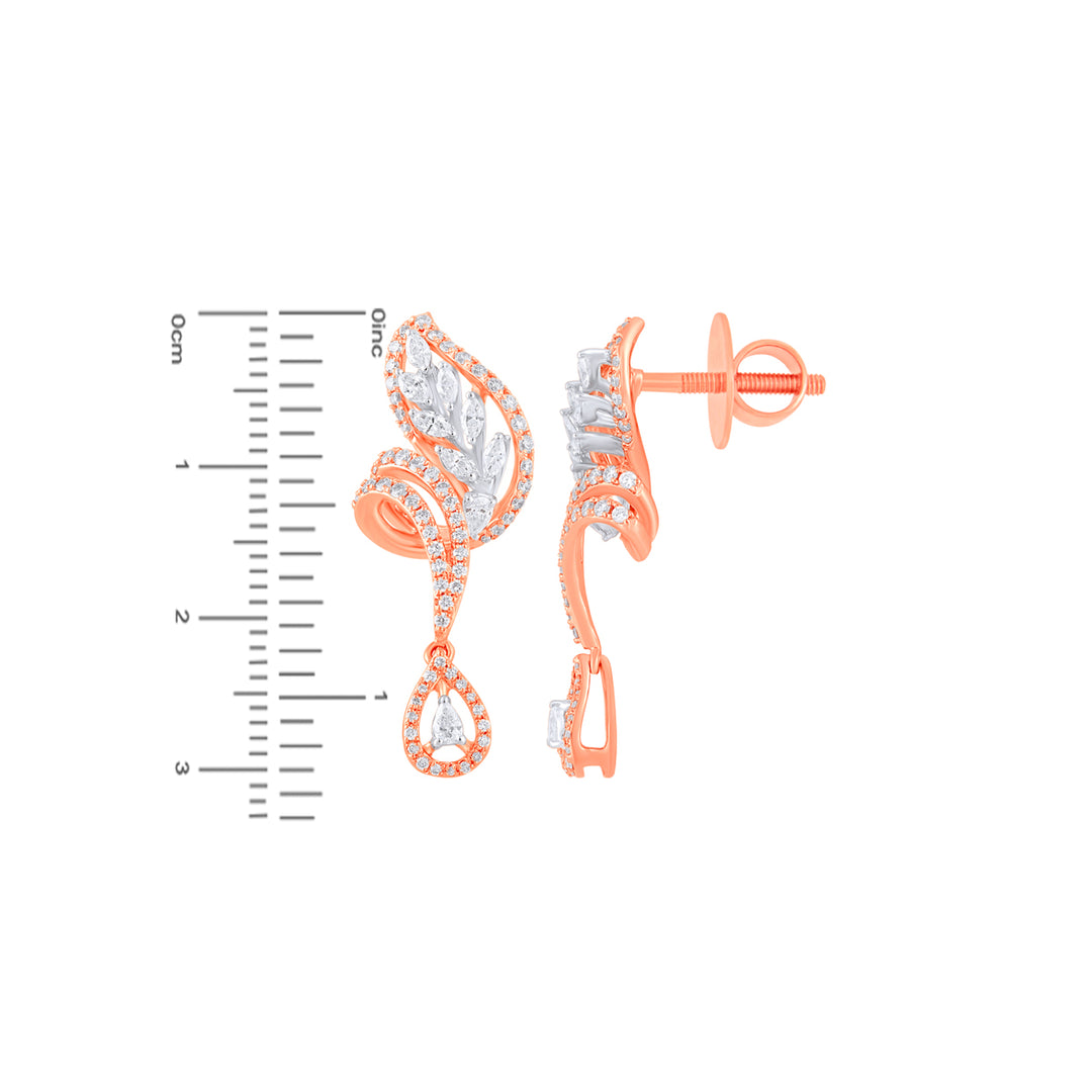 1.57Ct VVS/FG Diamond Pendant Set in 18K Rose Gold