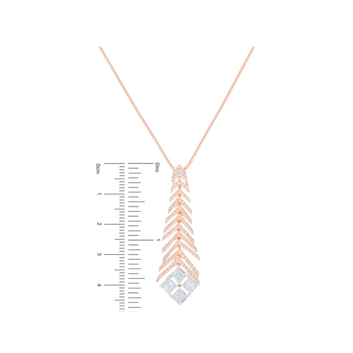 2.89Ct VVS/FG Diamond Pendant Set in 18K Rose Gold