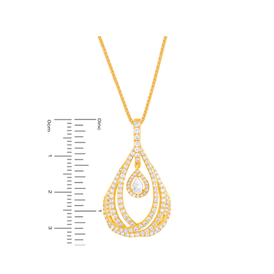 1.86Ct VVS/FG Diamond Pendant Set in 18K Gold