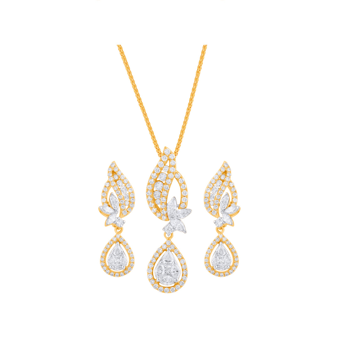 1.84Ct VVS/FG Diamond Pendant Set in 18K Gold
