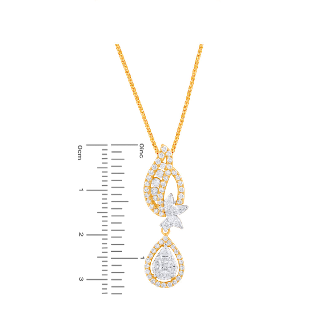 1.84Ct VVS/FG Diamond Pendant Set in 18K Gold