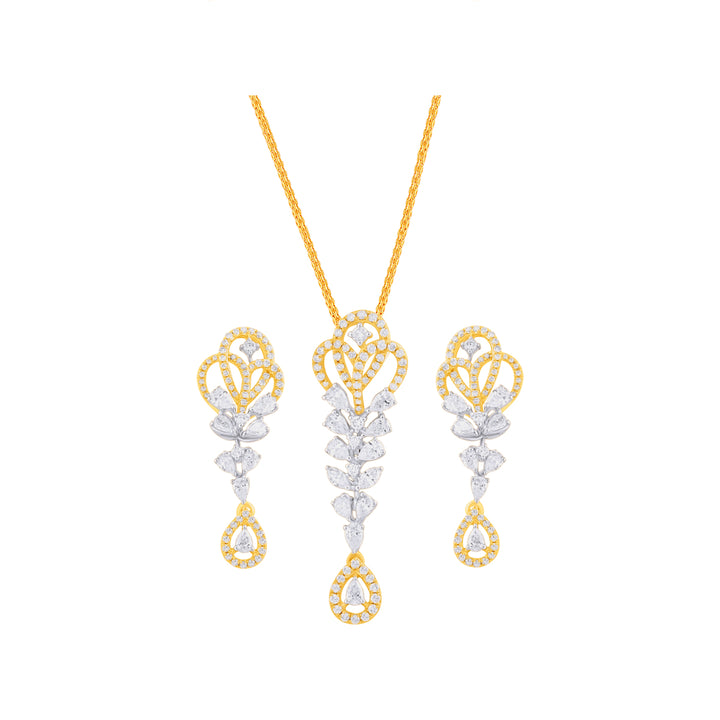 2.10Ct VVS/FG Diamond Pendant Set in 18K Gold
