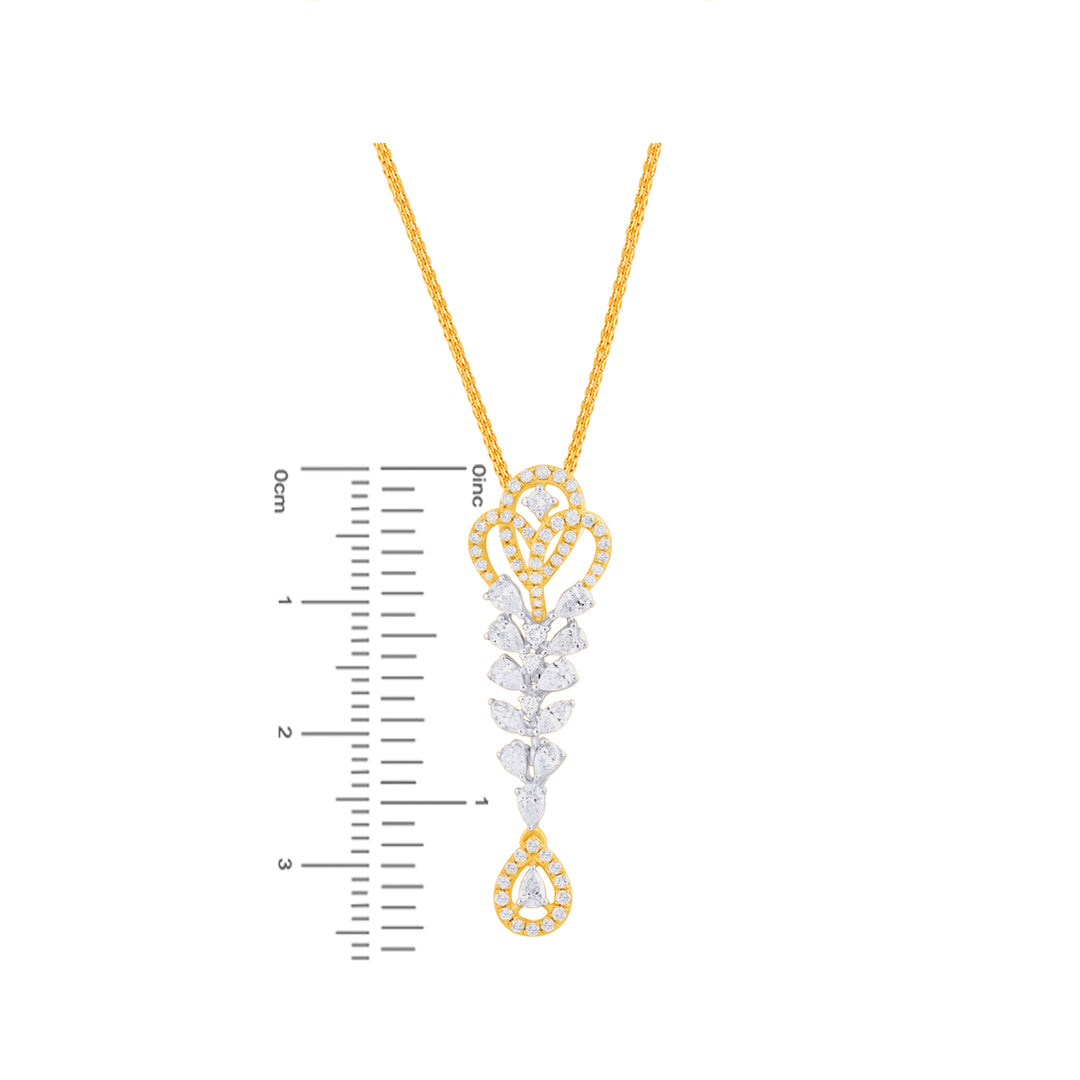 2.10Ct VVS/FG Diamond Pendant Set in 18K Gold