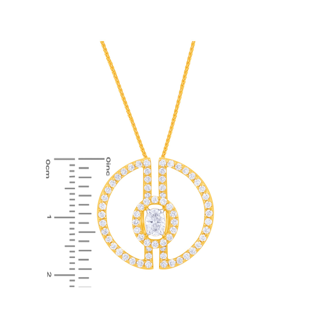 1.04Ct VVS/FG Diamond Pendant Set in 18K Gold